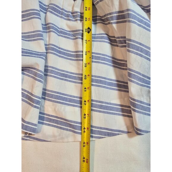 Ellos Womens Striped Button-Front Belted  Short-Sleeve Dress pockets Size 4X - Picture 10 of 11